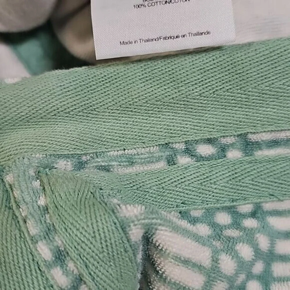 Tory Burch Mint Green Geometric Print Tunic Top 100% Cotton‎ Beach Cover Up XS